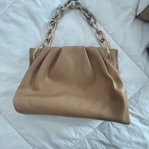 House of Want Tan Shoulder Bag with Chain Strap